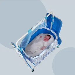 miss & chief New Born Baby Swing Baby Cradle Baby Crib Baby Jhula with Mattress Pillow Adjustable Height and Mosquito Net image 4