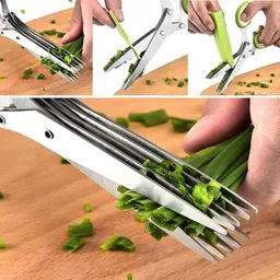 elthvor 5-Blade Stainless Steel Food Chopping Multi-Blade Scissor Scissors image 5