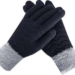 sfab Striped, Self Design, Woven Winter Women Gloves-picture-28