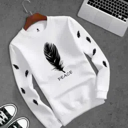 v das Men Graphic Print Round Neck Polyester White T-Shirt-picture-26