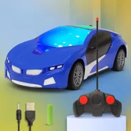 zenvy Kids Rechargeable Remote Control Car | 3D Lighting High Speed Racing Car image 3