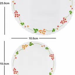 cello Pack of 18 Opalware Glass Dinner Set of 18pcs Dinner Set image 3