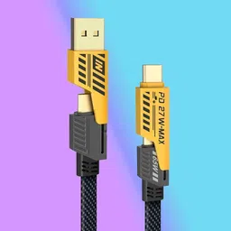 Nitin Solanki 4-in-1 Cable 6 A 1 m METAL BRAIDED Powerful 65W 4-in-1 USB Cable | Quick Charge Type-C Lightning Type-A Supported-picture-15