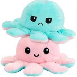 mhk REVERSIBLE OCTOPUS Stuffed Soft Toy for Kids, Children Playing(Multicolor) - 18 cm image 1