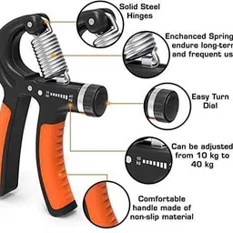 adveriq Grip Grip Strengthener, Forearm Strengthener Adjustable or Injury Recovery Hand Grip/Fitness Grip image 2