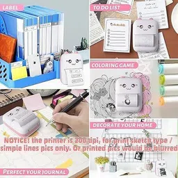 Gekia Bluetooth Pocket Printer for Kids Prints Picture Mini Thermal Printer Pocket Printer image 4