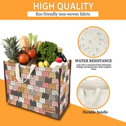 double r bags Eco Friendly Canvas Unisex Vegetable Shopping Tote Pack of 1 Grocery Bag image 3