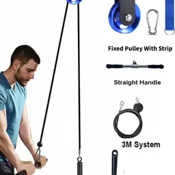 ymd 3M Adjustable Cable Pulley Attachments, Steel GYM Wire Weight Lift Pulley System Fitness Accessory Kit Kit-picture-18