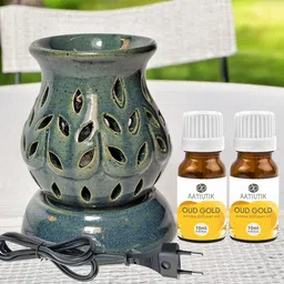 Oud Gold, Electric Ceramic Air Freshener Oil Burner Diffuser-image-3