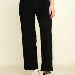 zayla Women Flared High Rise Black Jeans-picture-23
