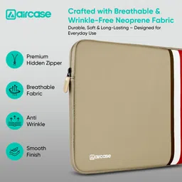 AirCase Protective Laptop Sleeve for Up to 14.1 Inch Laptop Wrinkle free Water-Resistant Laptop Bag image 5