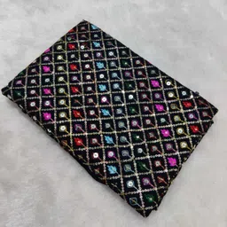 soniimpax Unstitched Georgette Blouse Material Embroidered-picture-10