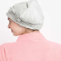 Purple Microfiber Solid 380 GSM Hair Cap Towel (Set of 2)-image-84