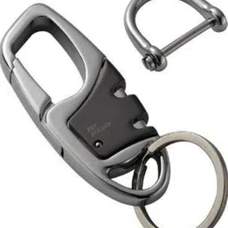 tagnation Omuda Hook Double Ring Metallic Locking Keychain for Bike/Car/Home..Model no. 3775 Locking Carabiner-picture-29