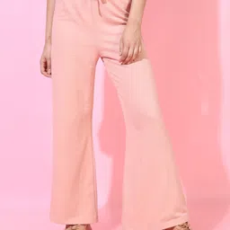 tokyo talkies Women Solid Pink Track Pants image 5