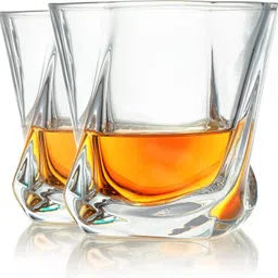 limboli (Pack of 6) Twisted Glass Glass Set Whisky Glass-picture-12