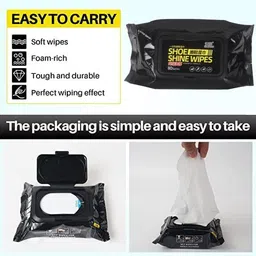 SKG Shoe Wipe Instant Shoe Cleaner & Quick Shine Wet Wipes for All Shoes (Pack of 1) Cleaner image 5