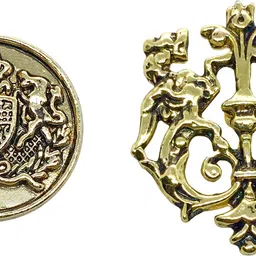 FURE Combo of Royal Button & Lion Lapel Pin Brooch-image-0