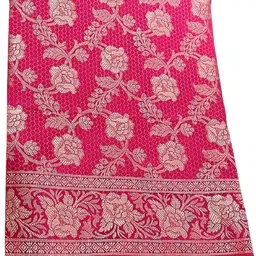 apna kapda bazaar Silk Blend Woven Pink Women Dupatta image 3