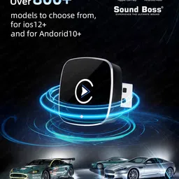 sound boss Cubic Wired To Wireless Carplay & Android Auto Usb Adaptor Plug N Play For OEM Car Stereo image 3
