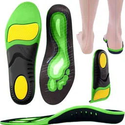 ebizhive Orthotic High Arch Support Insoles,220+lbs Comfort Gel Work Boot Insert PU Foam Full Length Orthotic, Regular, Sports Shoe Insole-picture-18