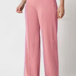 frastopel Women Regular Fit Pink Lycra Blend Trousers image 3