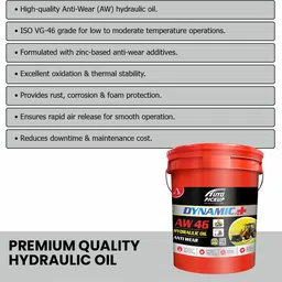 auto pickup Dynamic Plus 20L Premium AW- 46 long life Anti-Wear High Performance Hydraulic Oil image 2