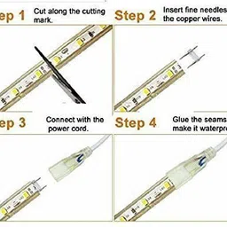 daiwik 144 LEDs 2 m Yellow Steady Strip Rice Lights image 3