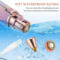VTHIN BLAWLESS Rechargeable 2 in 1 Eyebrow Trimmer and Facial Hair remover Trimmer Shaver For Ladies Trimmer 70 min Runtime 1 Length Settings Cordless Epilator image 2