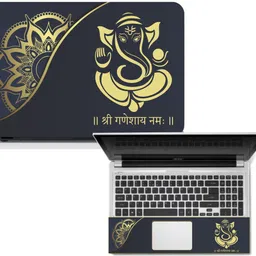 Gloshvi Ganesha Laptop Skin Decal Sticker, Waterproof, Bubble Free and scratch proof Vinyl Reusable Laptop Skin Compatible for 15.6 inch image 1