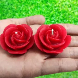 shraddha creation Smokeless Decorative Rose Designer Pillar & Flower Candle Combo of 10, Rose Scent Candle image 4