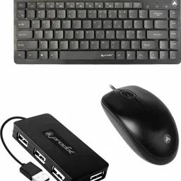 PRODOT 217 Mini Wired Keyboard And Mouse Combo With USB Hub Combo Set-image-43