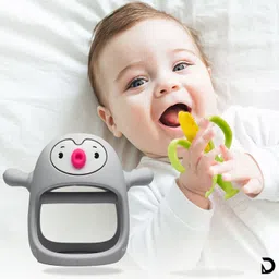 dakos Baby Teething Mitten, Baby Soother, Baby Chewing Toys, Baby Penguin Shaped Teether image 5