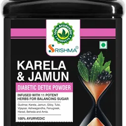 srishma Karela Jamun Powder with 11 Potent Herbs - Helps Regulate Sugar Management-picture-21