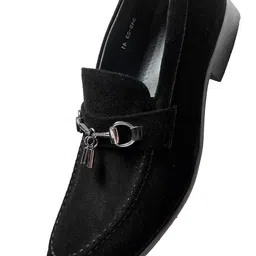 house of davinch Men Black Suede Formal Shoes Stylish Comfortable Slip On Party Wear Footwear Party Wear For Men image 4