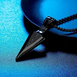 whitechimes Stunning Trendy Black Arrow Pendant for Boys and Men | Stylish Pendant Rhodium, Sterling Silver Alloy, Brass, Metal, Stainless Steel Pendant image 4