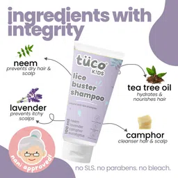 tuco Kids Natural Lice Buster Shampoo | Infused with Camphor, Neem, Tea Tree Oil image 3