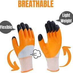 rbgiit Reusable Half Nitrile Coated Cutting Water Oil Resistant Farming Y-G-54 Gardening Shoulder Glove image 2