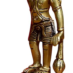 shanti Brass Karuppasamy Idol for Pooja Room, Home, Office Decorative Showpiece - 14.3 cm image 3