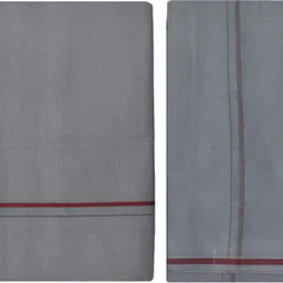 TUNI MANI Tiny Border Samy Vesti 2.0meter / Pooja wear Dhoti With Towel Solid Men Dhoti-picture-15
