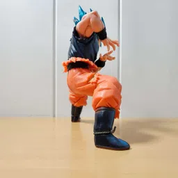 raregets 20 cm DBZ Super Saiyan Son Goku- Blue Hair PVC Action Figure, Anime Collectible image 3