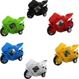 neoinsta shopping Set of 6 or pack of 6 speeder|racing bike|motorcycle set multicolor toy for kids-picture-19