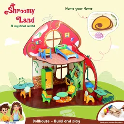 webby Shroomy Land A Mystical World All Side Play DIY Paint Doll House for Girls, Kids image 2