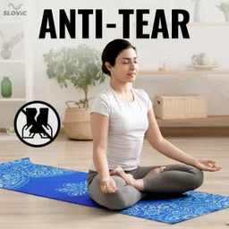 slovic Exercise Mat for Home Workout Mat for Women & Men Blue 6 mm Yoga Mat image 5