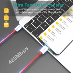 badger Wall Charger Accessory Combo for Motorola g14,G04,Motorola G34 5G Fast Charger like Original Adapter with C Cable image 5