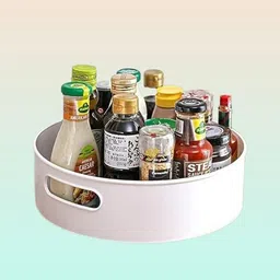 rpdrax Plastic 360-degree Spinning Caddy Container – Living Space & Culinary Area Storage Basket image 1