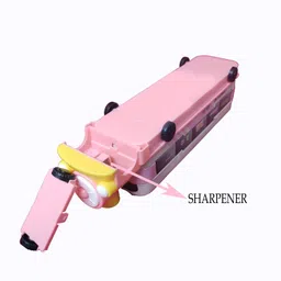 technochitra Exclusive Train Shape Movable Wheels Art Metal Pencil Box image 5