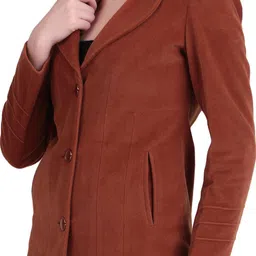 brazo Tweed Solid Coat For Women image 3