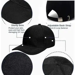 cap world Embroidered, Self Design, Solid Sports/Regular Cap image 2