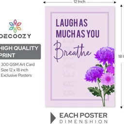 decoozy Flower success Driven Motivation Poster for Home Office Café Gym | Bedroom Student Workout Wall Art Paper Print image 5